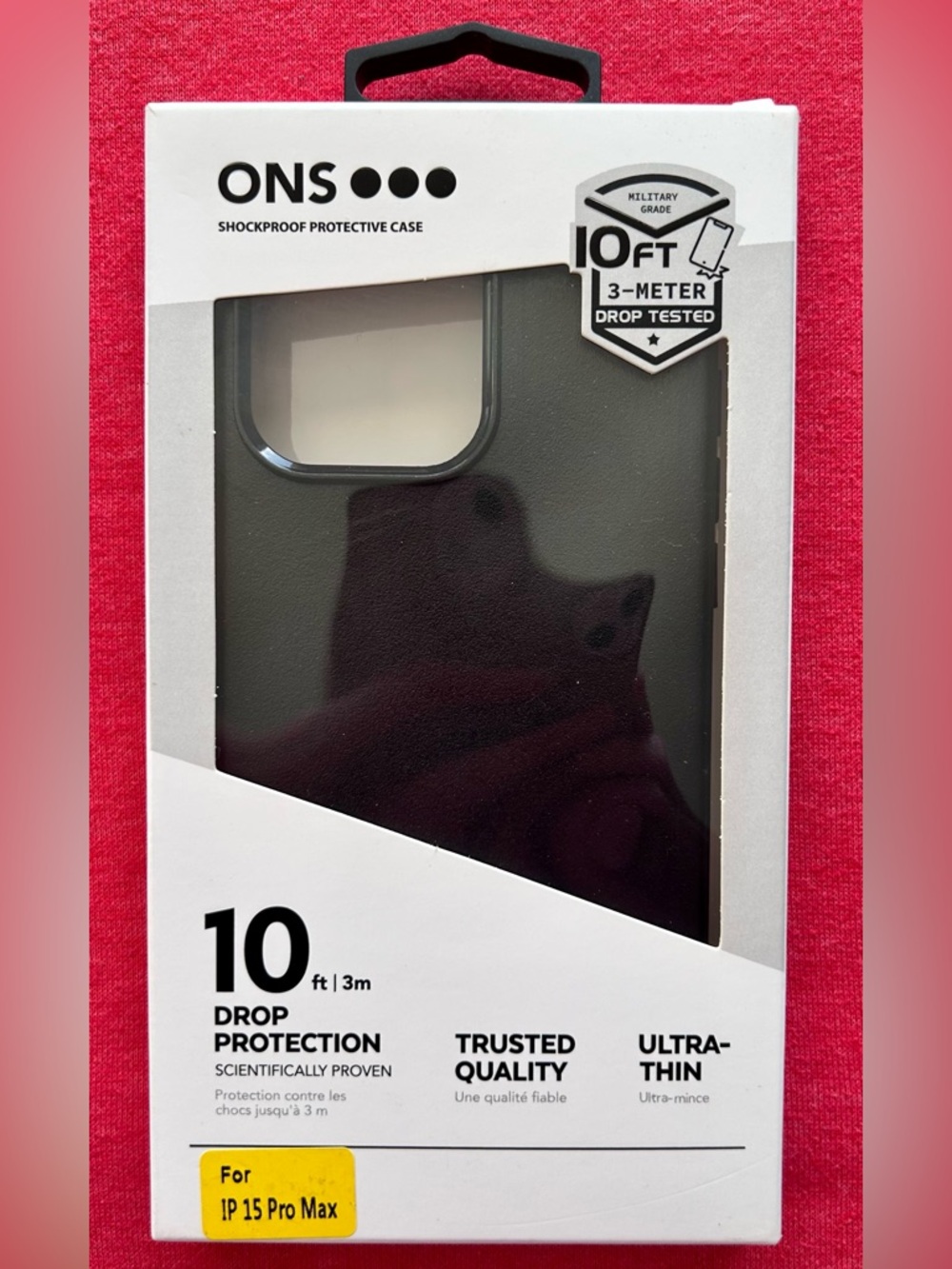 On Running Black Shockproof Phone Case for iPhone 15 Pro Max